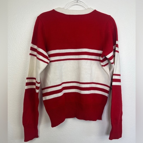 Vintage Cheerleader Varsity Broncho Grease Style V Neck Jumper Medium - Picture 2 of 3